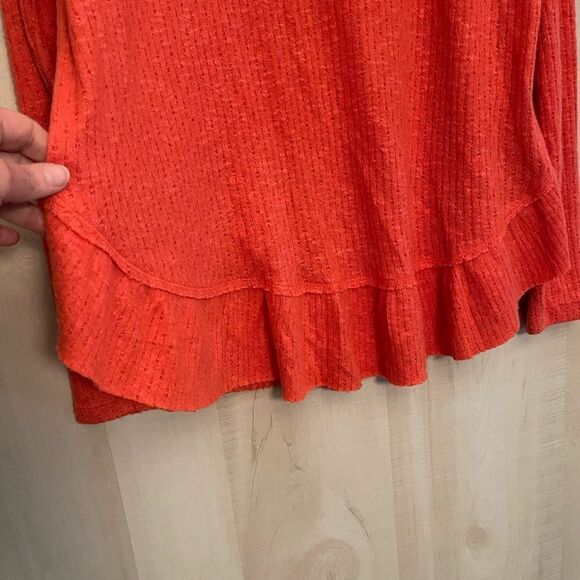 NWT Maeve Winterscape thermal rivers sweater orange cowl neck, size XS - Picture 16 of 16